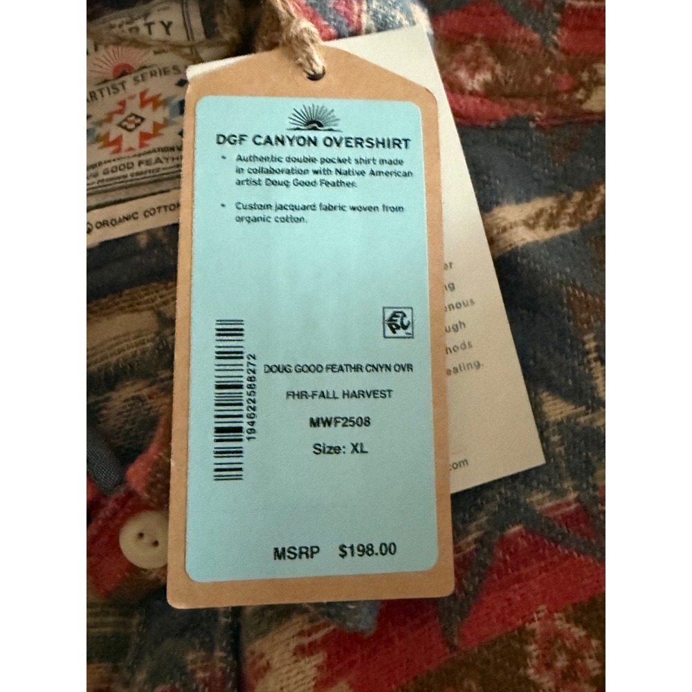 Faherty Canyon Overshirt x Doug Good Feather Artist Series XL - Picture 4 of 11